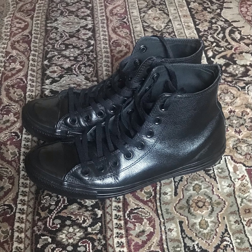 Converse Black Lather Shoes